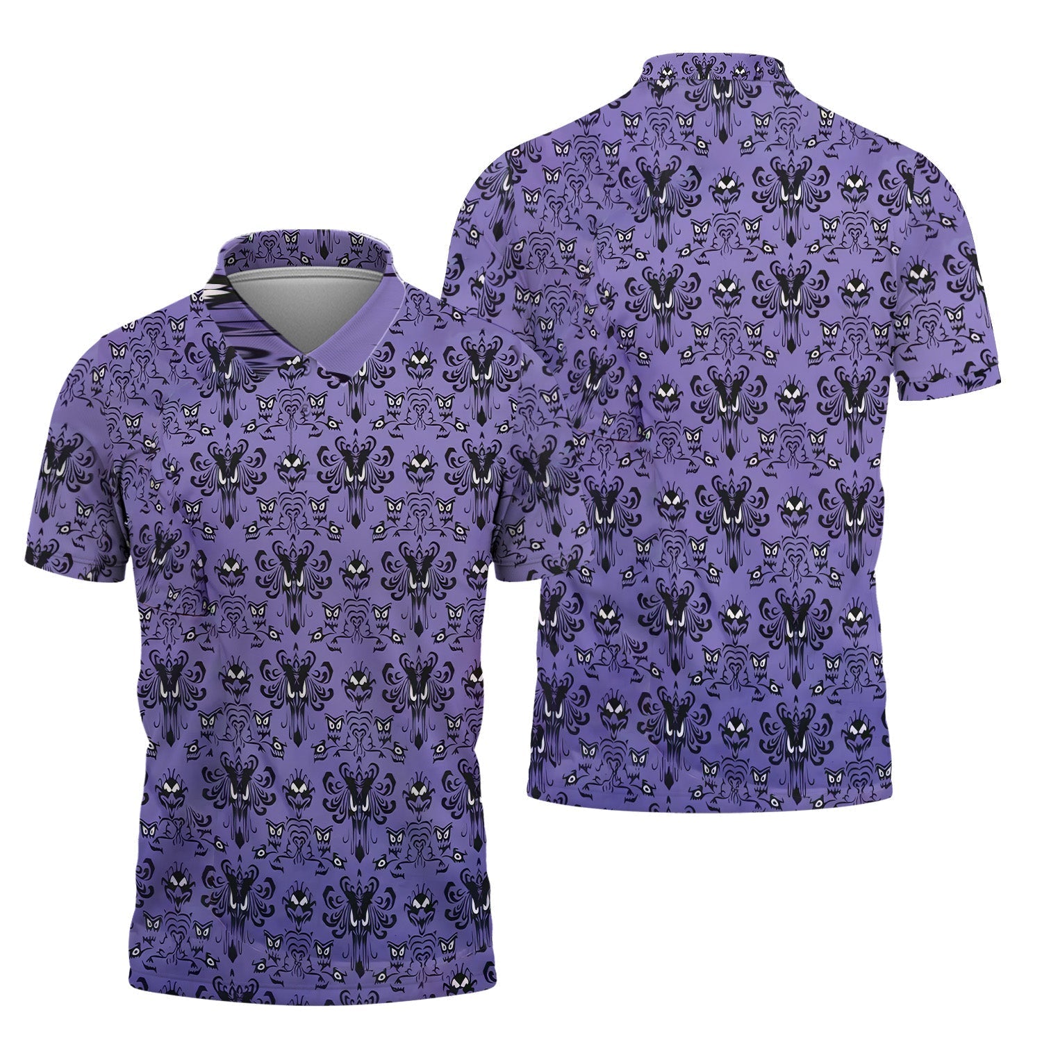 Haunted Mansion Hitchhiking Ghosts Men's Golf Polo ShirtGolfing Apparel, Mens Golf Gift