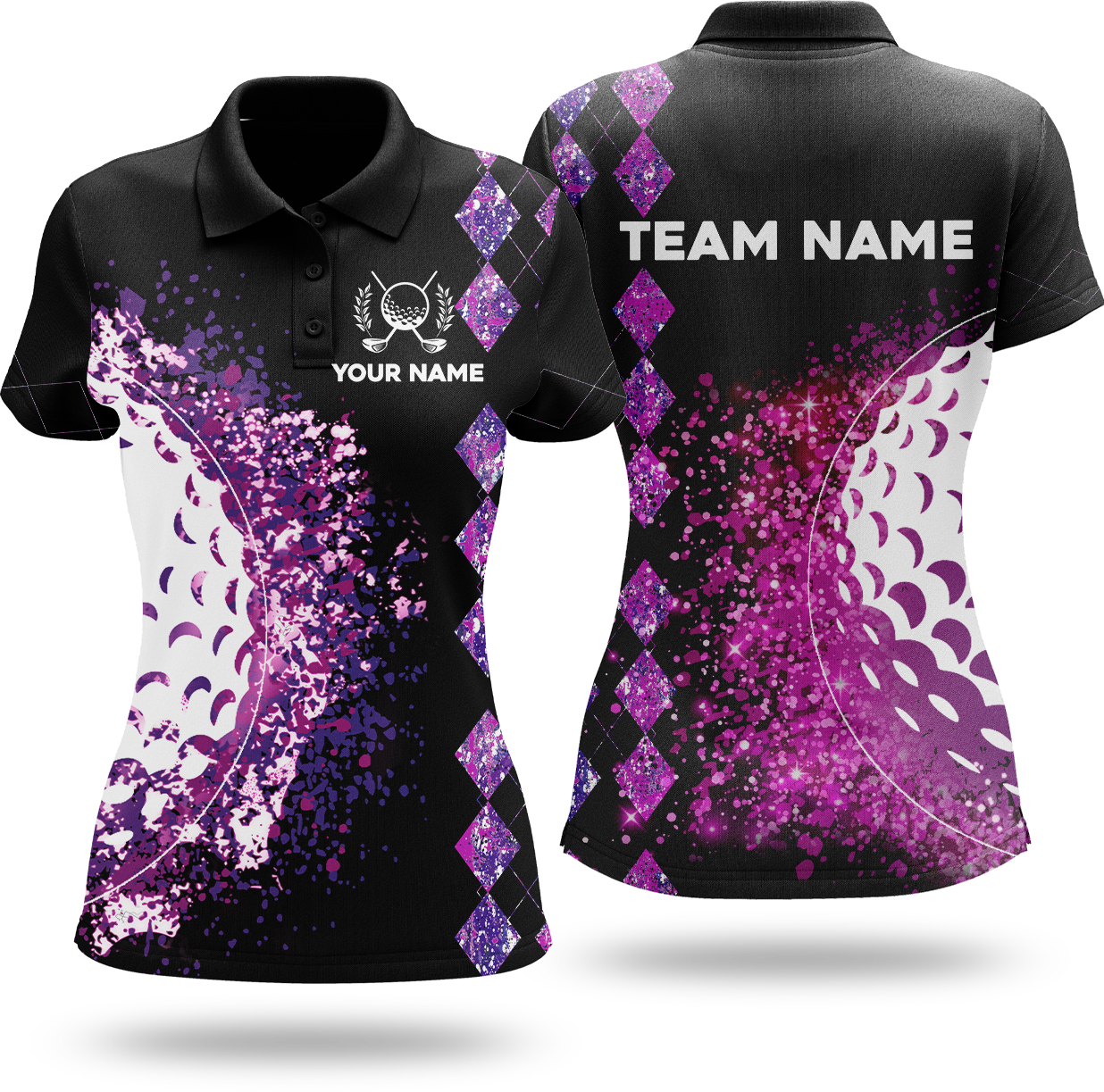Colorful Golf Shirt, Custom Womens Golf Polo Shirt Team Name, Golfing Apparel, Womens Golf Gifts