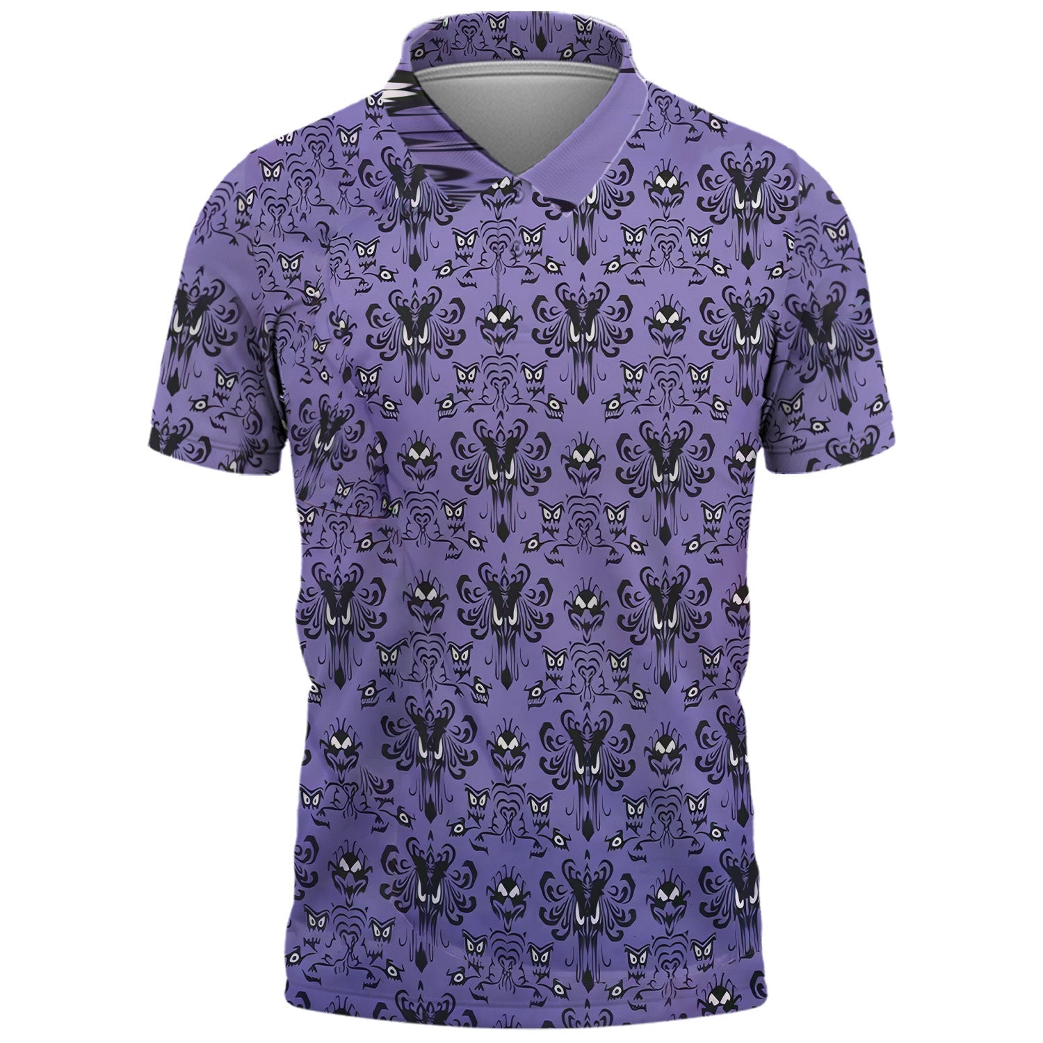 Haunted Mansion Hitchhiking Ghosts Men's Golf Polo ShirtGolfing Apparel, Mens Golf Gift