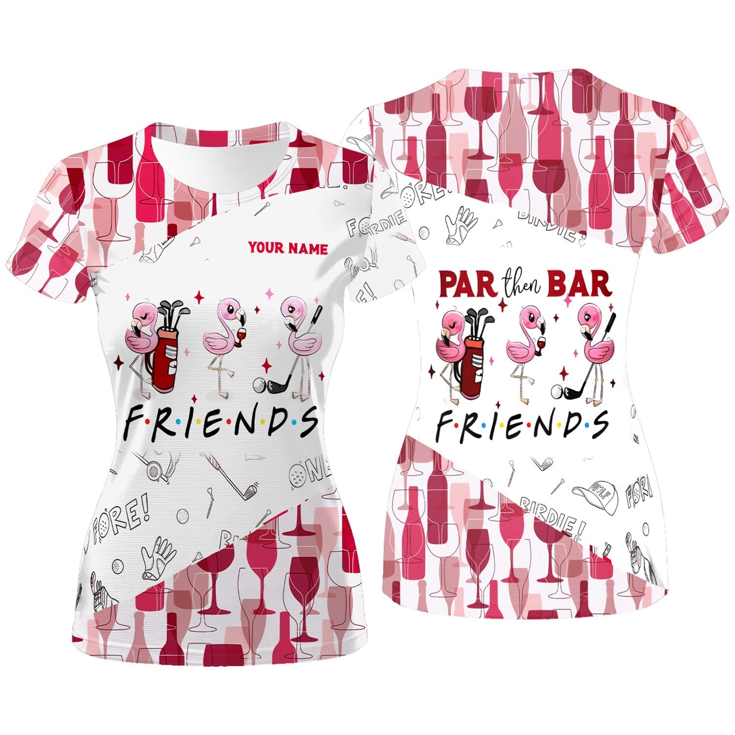 Par Then Bar Custom Funny Womens Golf Polo ShirtLadies Golf Polos Gifts