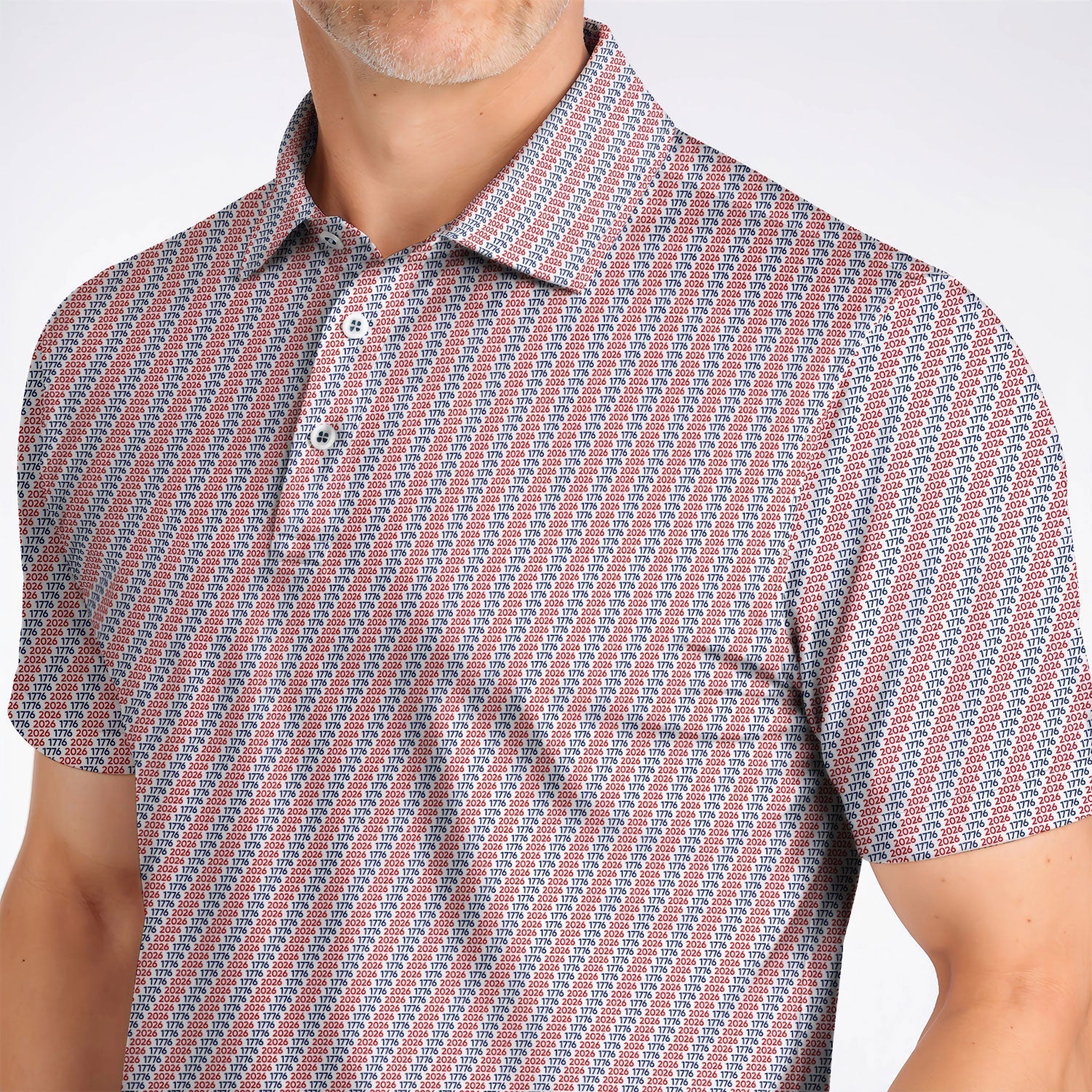 1776-2026 America 250 Anniversary Golf Polos, Patriotic USA Pattern Golf Shirt, Crazy Golf Shirts For Golfer