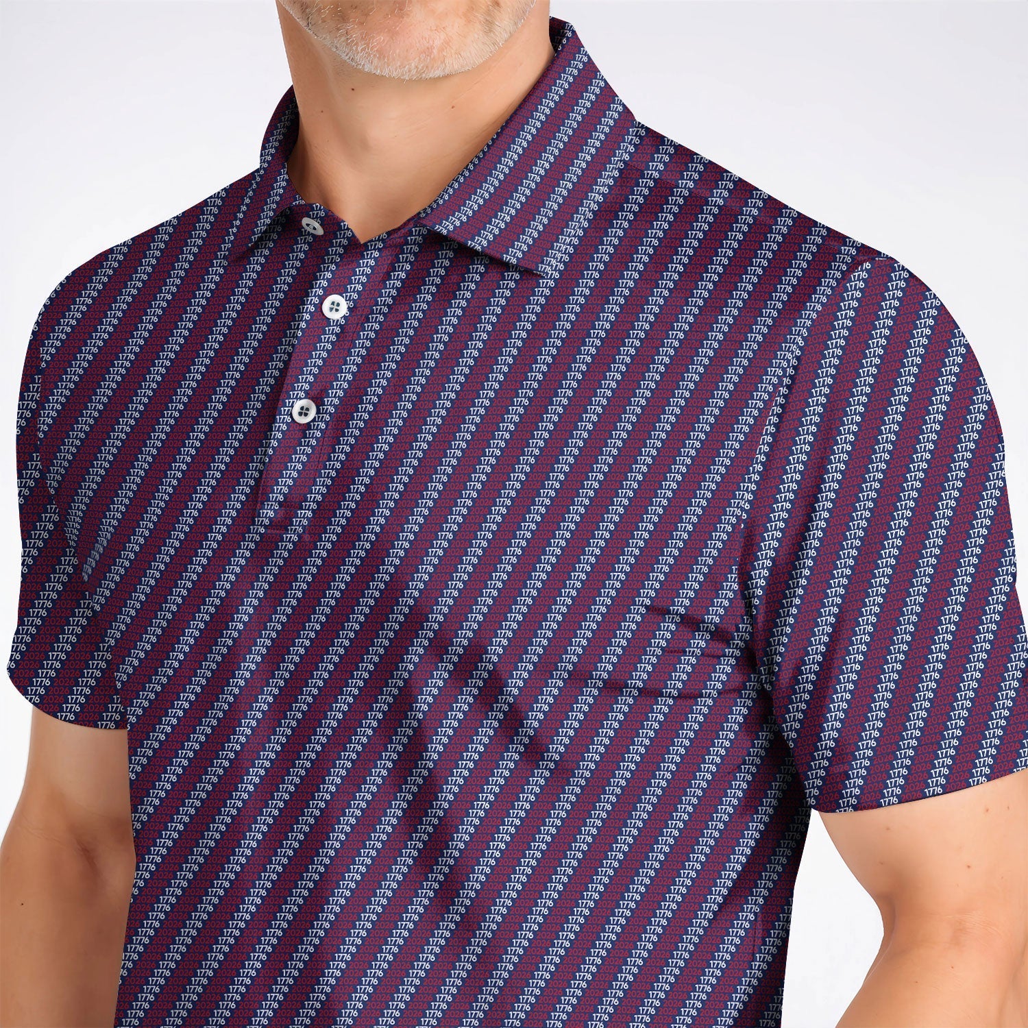 1776-2026 America 250 Anniversary Golf Polos, Patriotic USA Pattern Golf Shirt, Crazy Golf Shirts For Golfer