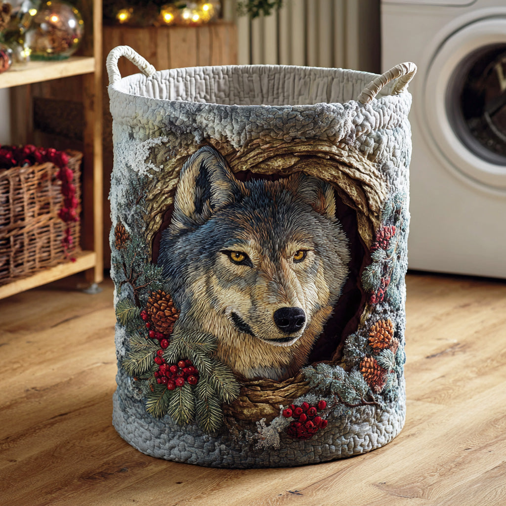 Mystic Wolf Night Laundry Basket Laundry Gifts, Housewarming Gift Ideas, Mother's Day Gifts
