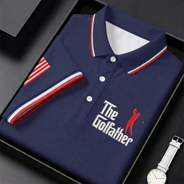 The Golfather Father's Day Golf Shirt, Men's Funny Golf Shirts, Golf Gift For Dad