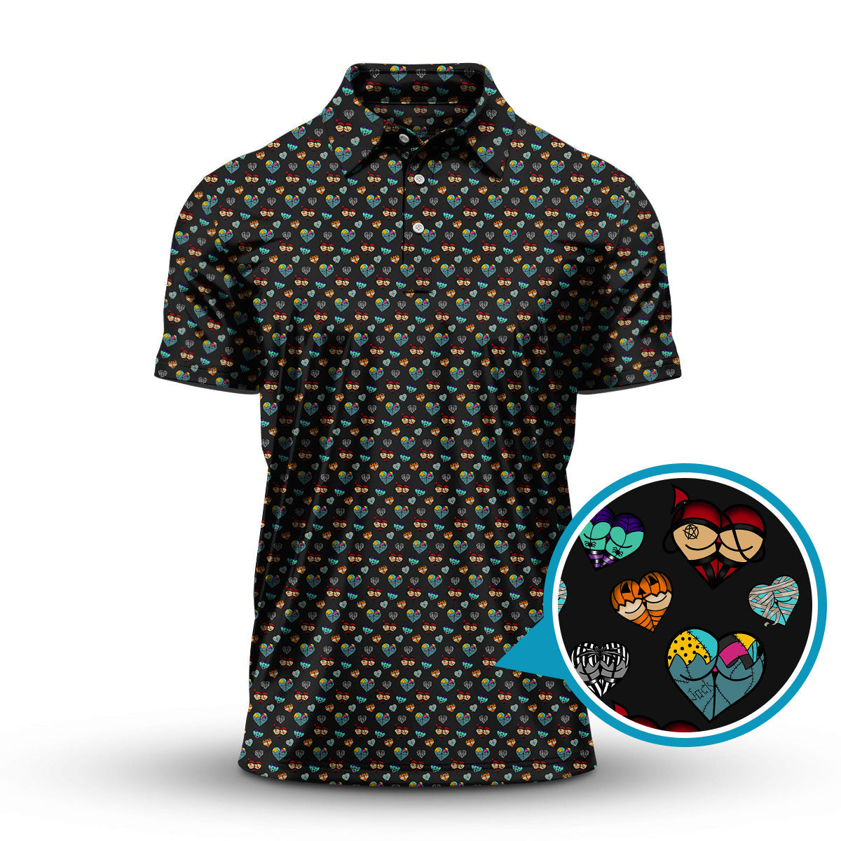 Halloween Pattern Golf Shirt, Funny Boobs Golf Shirt, Crazy Golf Shirt For Golfer