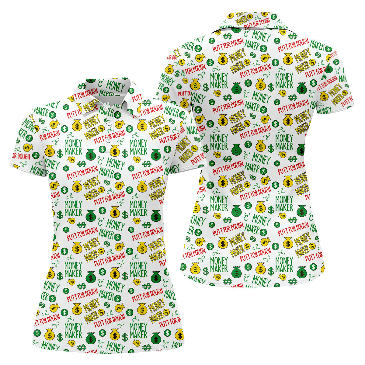 Money Maker Putt For Dough Golf Shirt, Golf Tops For Women, Women's Golf Tops, Ladies Golf Tops
