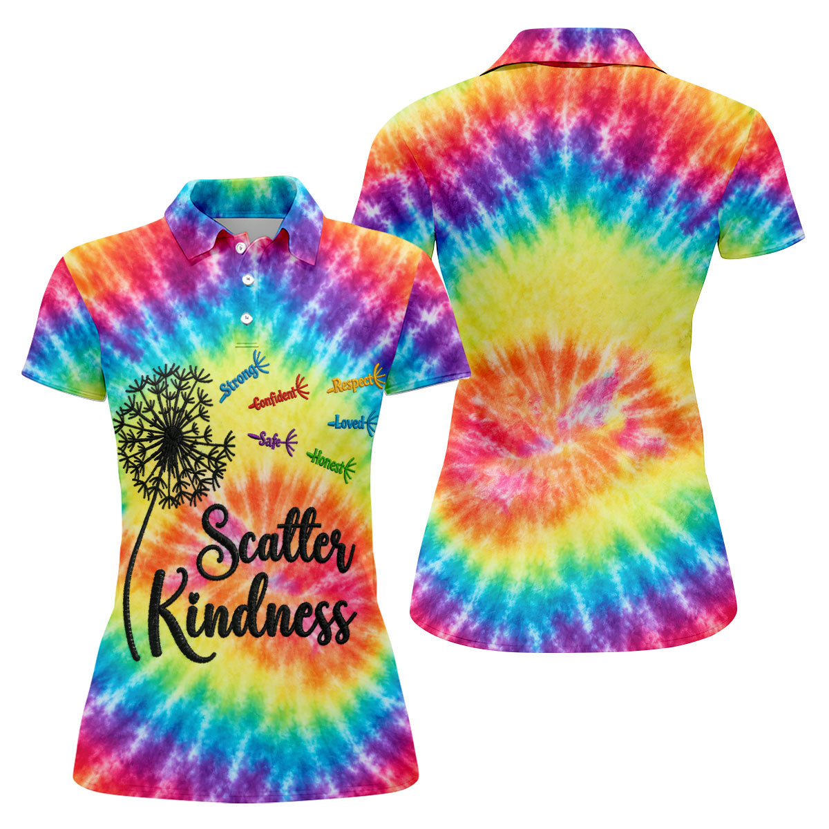 Scatter Kindness Suicide Awareness Polo Shirt, Womens Golf Tops, Golf Polo For Women