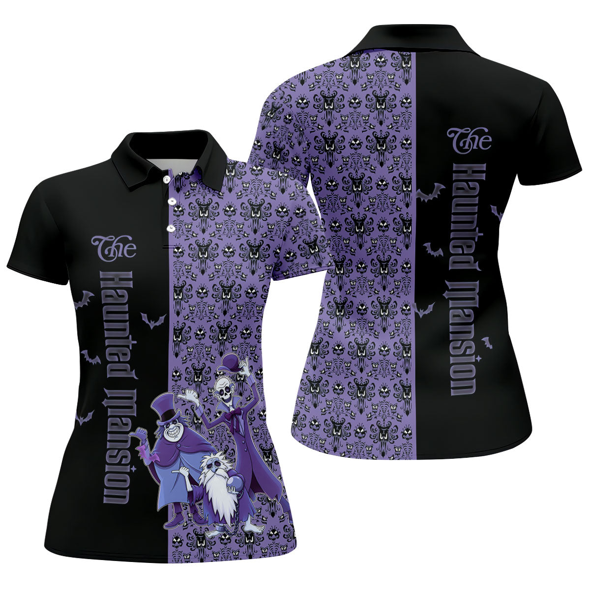 Haunted Halloween Horror Character Polo Shirt, Golf Shirts For Women, Womens Golf Tops