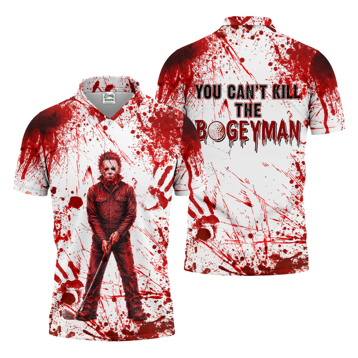 You Can't Kill The Bogeyman Halloween Polo Shirt, Mens Golf Polo, Golf Shirts For Men