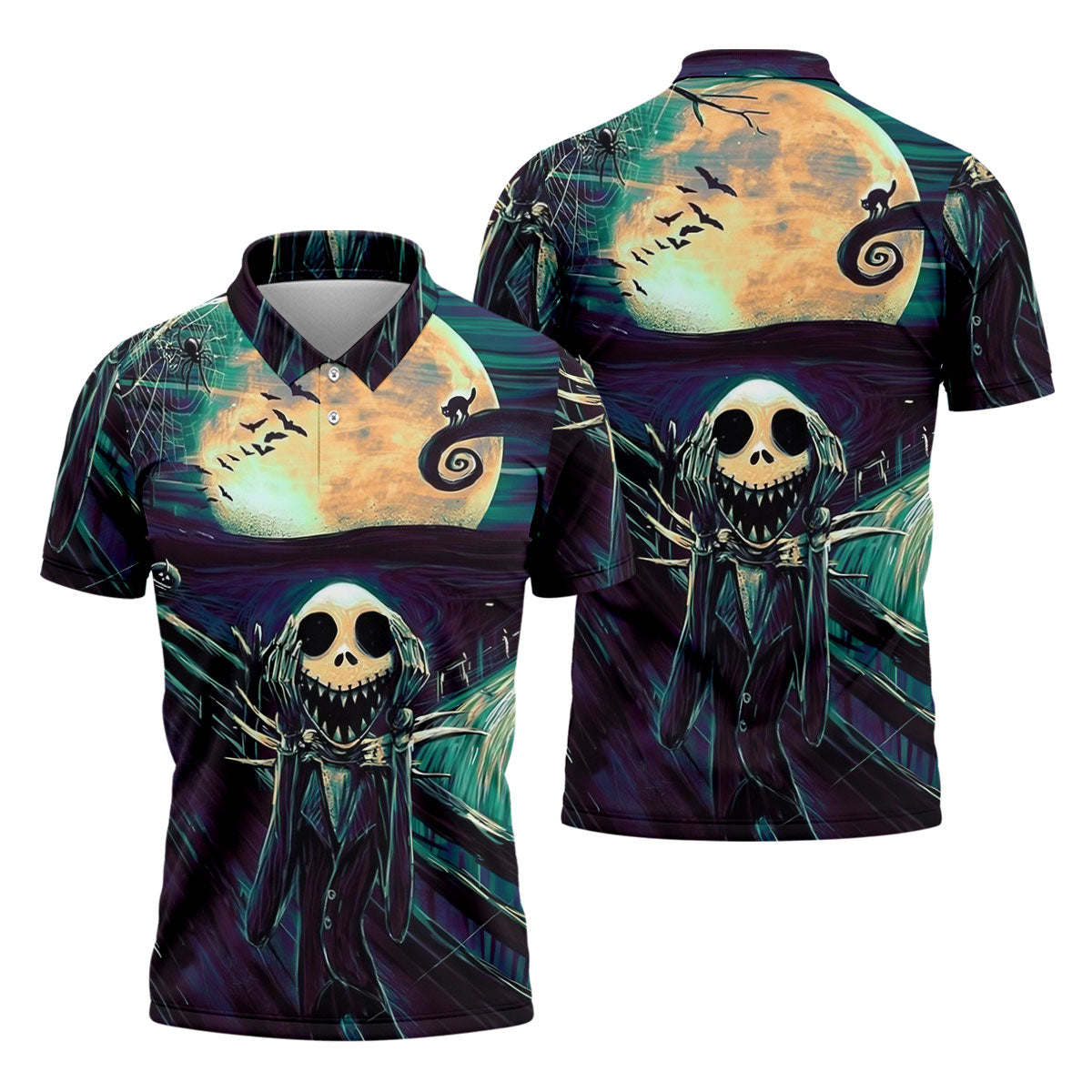 Halloween Skeleton Horror Character Golf Shirt, Printed Golf Shirts, Hawaiian Golf Shirt