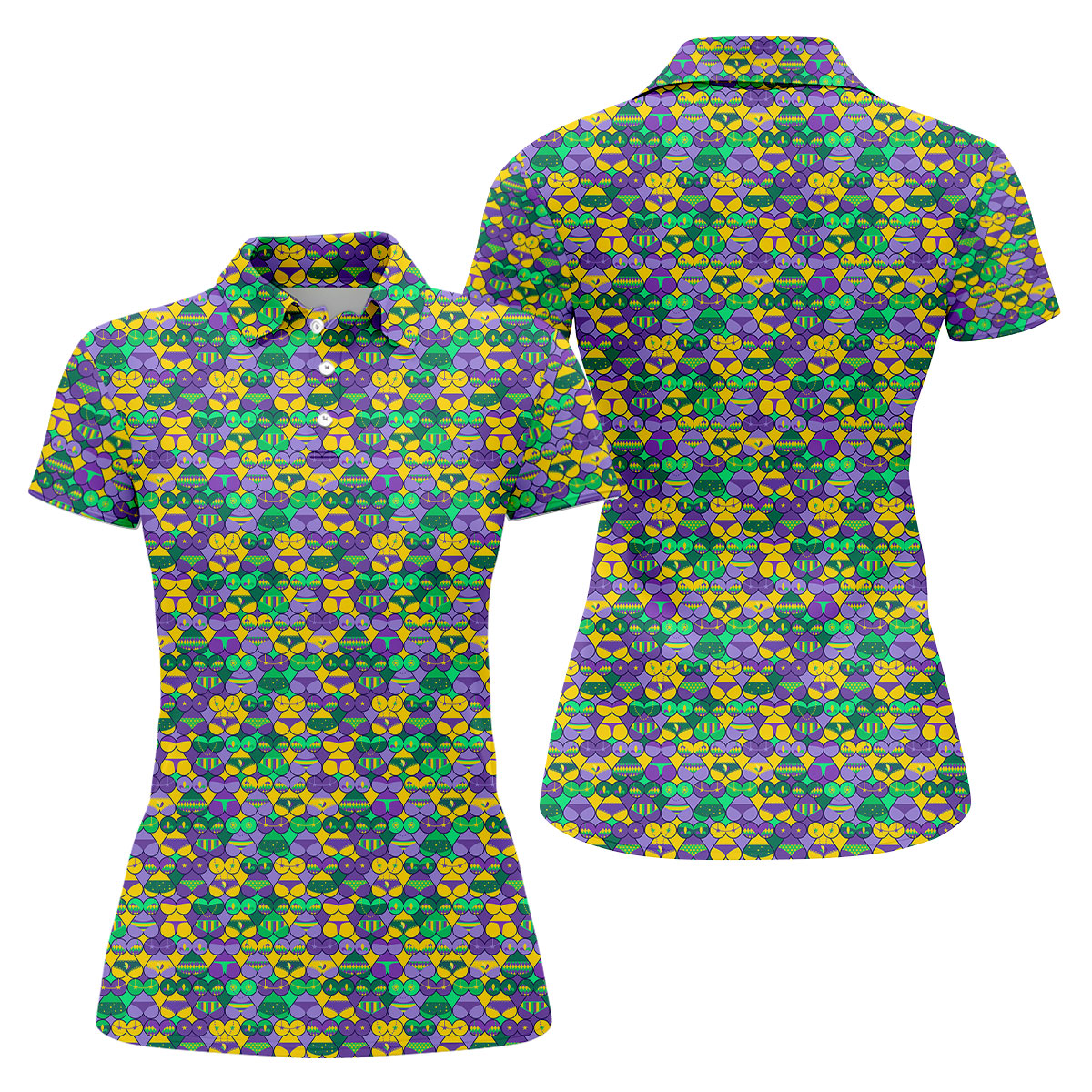 Adult Humor Naughty Fun Mardi Gras Golf Shirt, Women's Golf Shirts, Ladies Golf Polos, Golf Shirt For Women