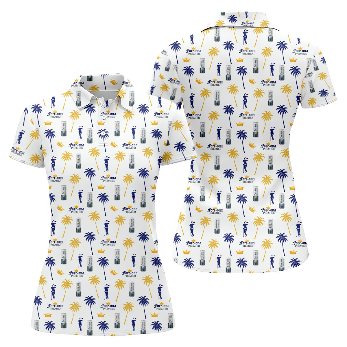 Fore-ona Premier Find Your Fairway Golfer Drinking Fun Women's Golf Shirts, Ladies Golf Shirts