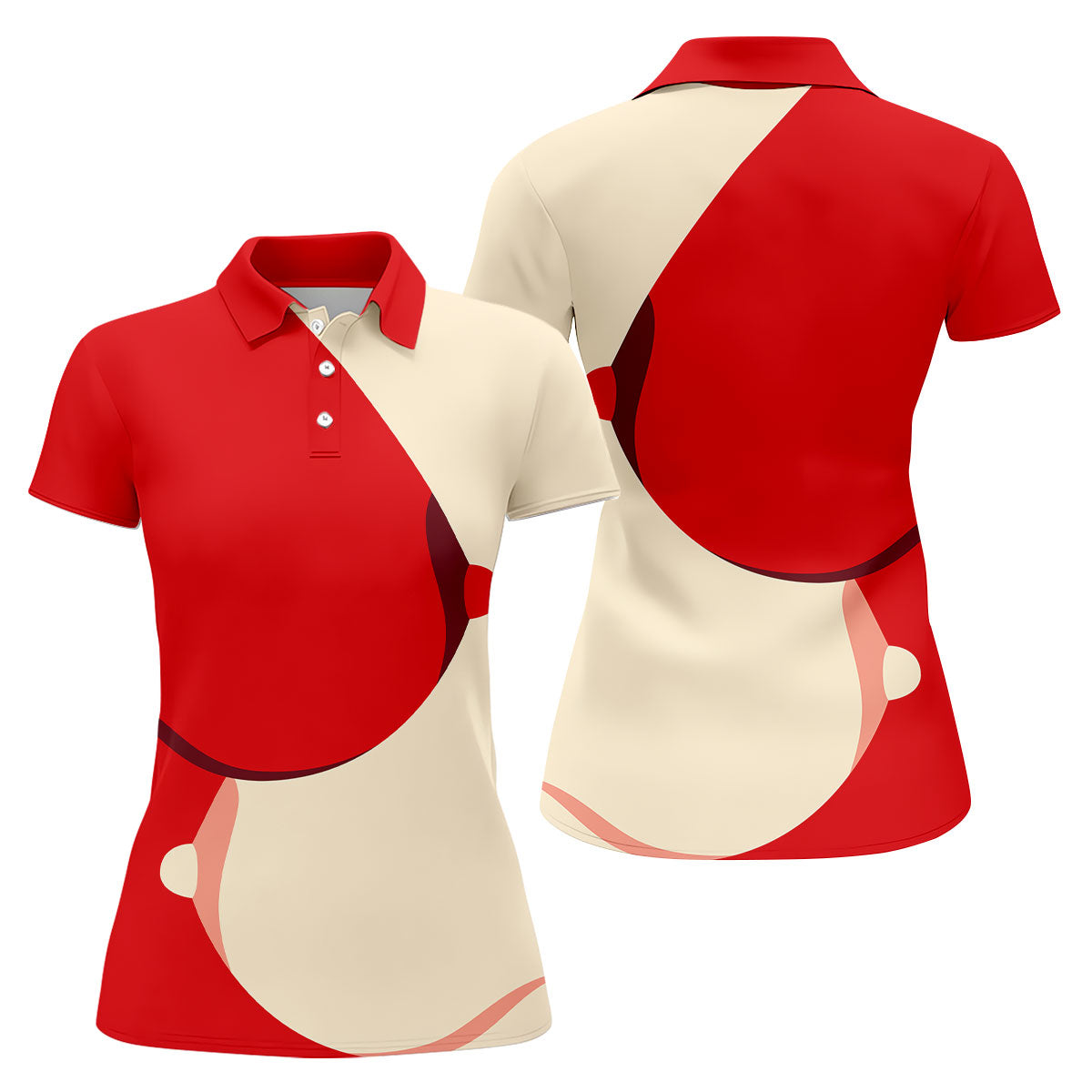 Santa Claus Belly Christmas Design Golf Shirt, Women's Golf Shirt, Hawaiian Golf Shirt, Golf Polo For Women