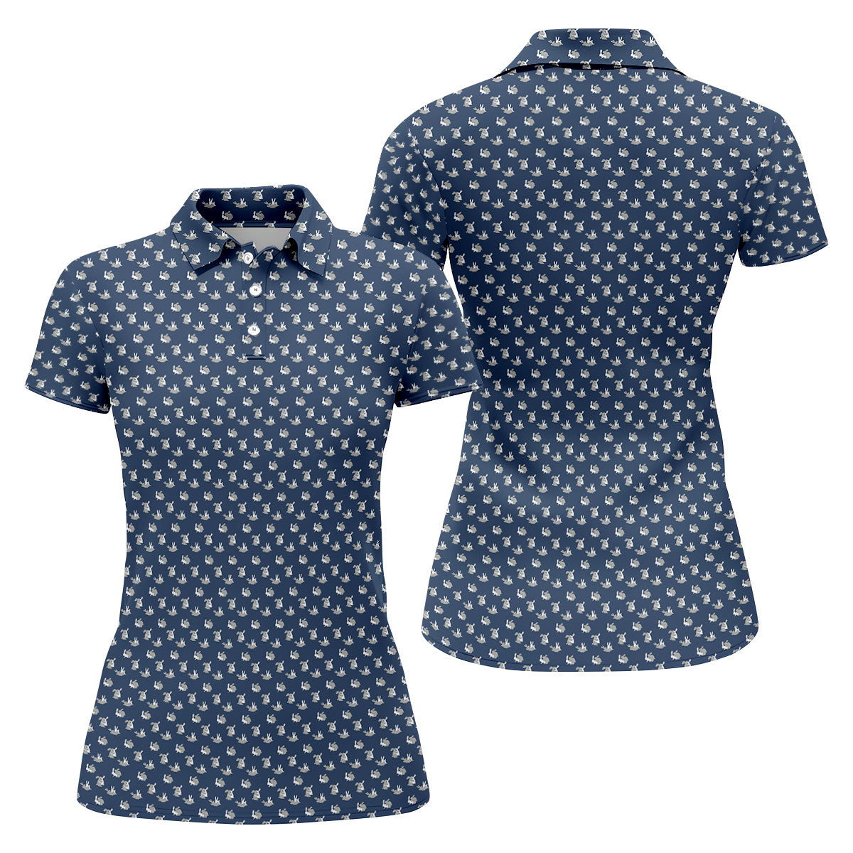 Rabbit Couple Naughty Position Fun Women's Golf Shirts, Valentines Golf Gift, Women's Golf Tops, Ladies Golf Polos