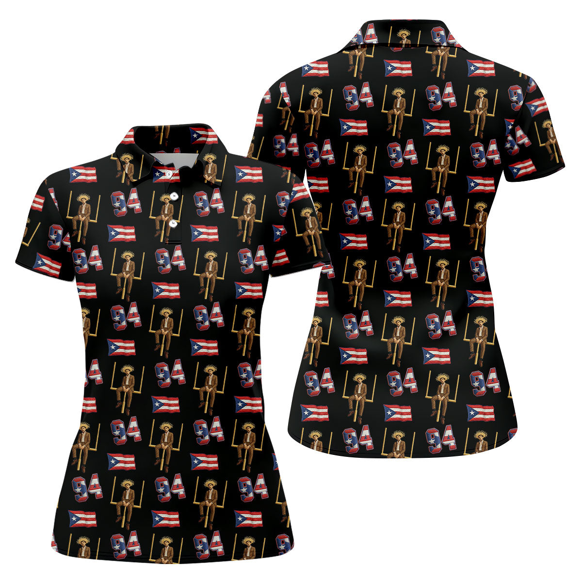 Bad Bunny Benito Bowl Football Theme Black Polo Shirt Womens, American Football League Gift Ideas For Football Fans