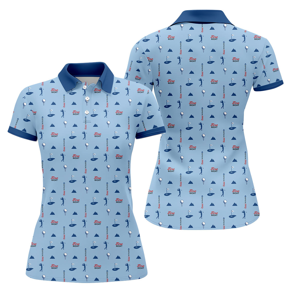 Fore Right Cold As Slice Golf And Beer Women Golf Top, Ladies Golf Shirts, Golfing Apparel