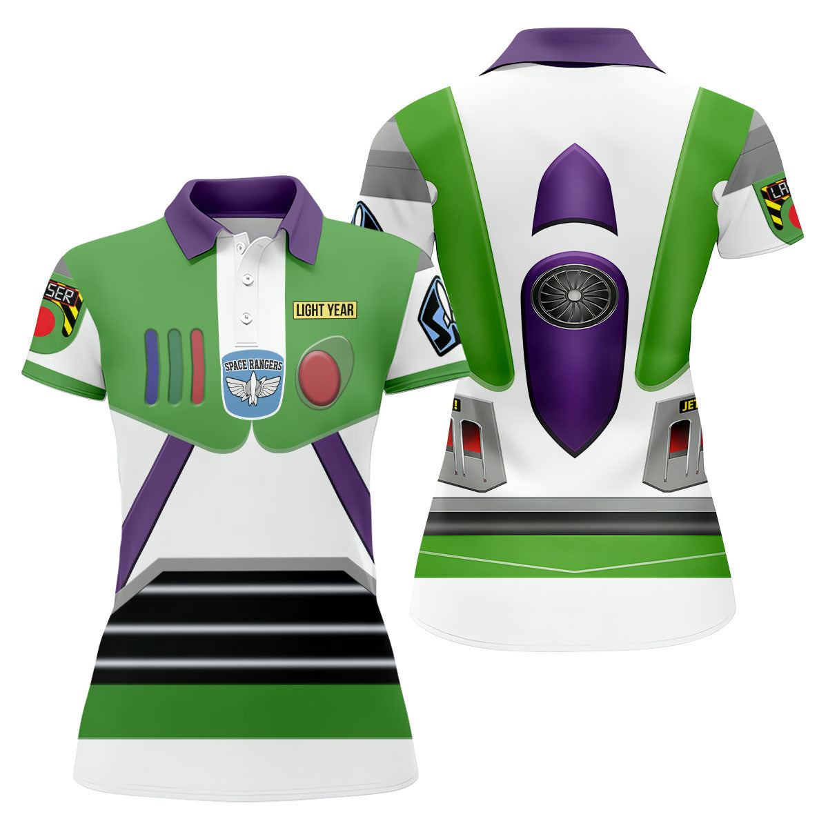 Sci Fi Space Ranger Costume Hawaiian Golf Shirt, Golf Polo For Women, Printed Golf Shirt