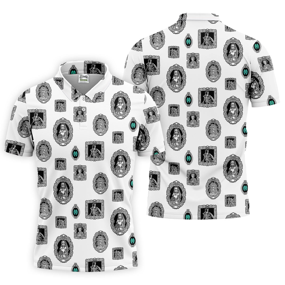 Gothic Portrait Halloween Horror Character Polo Shirt, Golf Shirt, Golf Shirts For Men