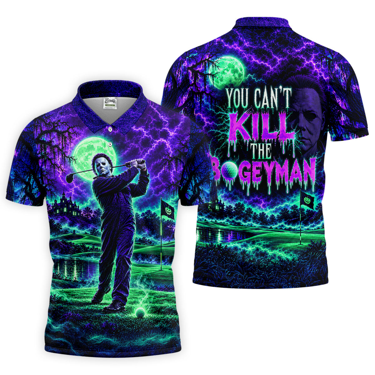 Halloween You Can't Kill The Bogeyman Horror Character Shirt, Mens Polo Shirt, Golf Wear