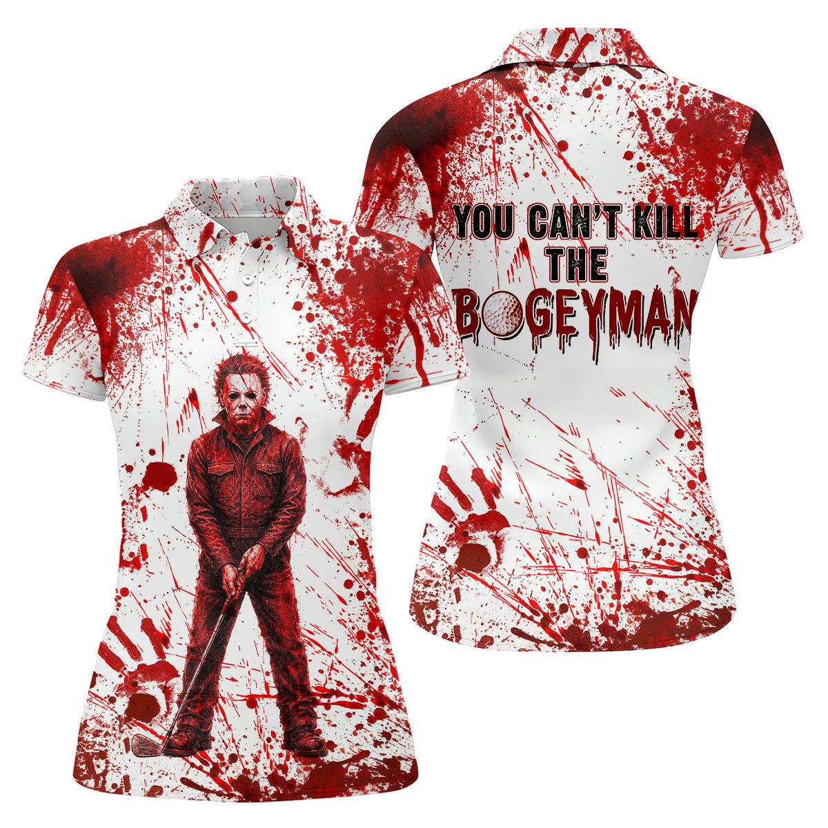 You Can't Kill The Bogeyman Halloween Polo Shirt, Womens Golf Tops, Golf Polo For Women