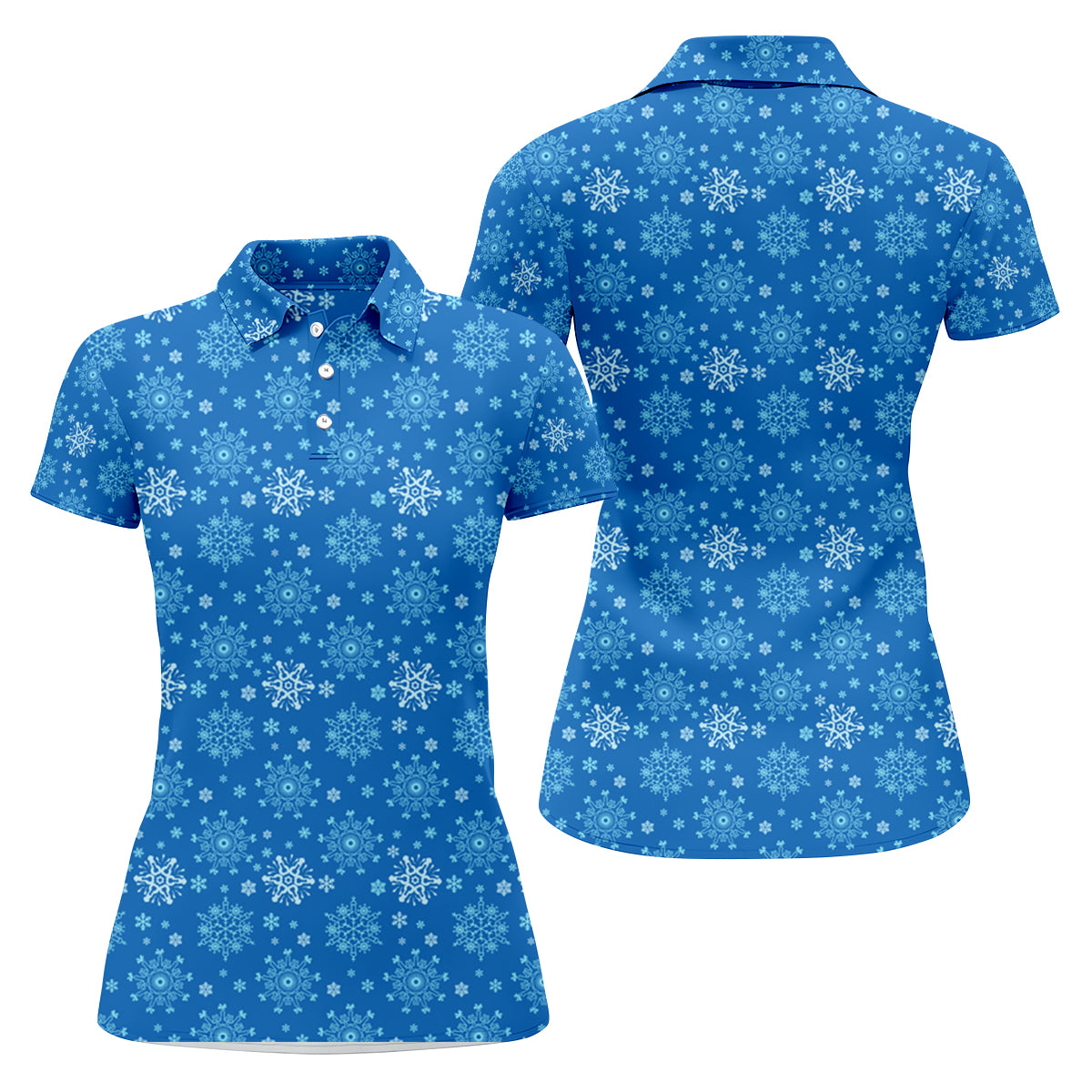 Dirty Funny Adult Humor Snowflakes Blue Golf Shirt, Fun Women's Golf Shirts, Christmas Golf Shirt, Ladies Golf Shirts