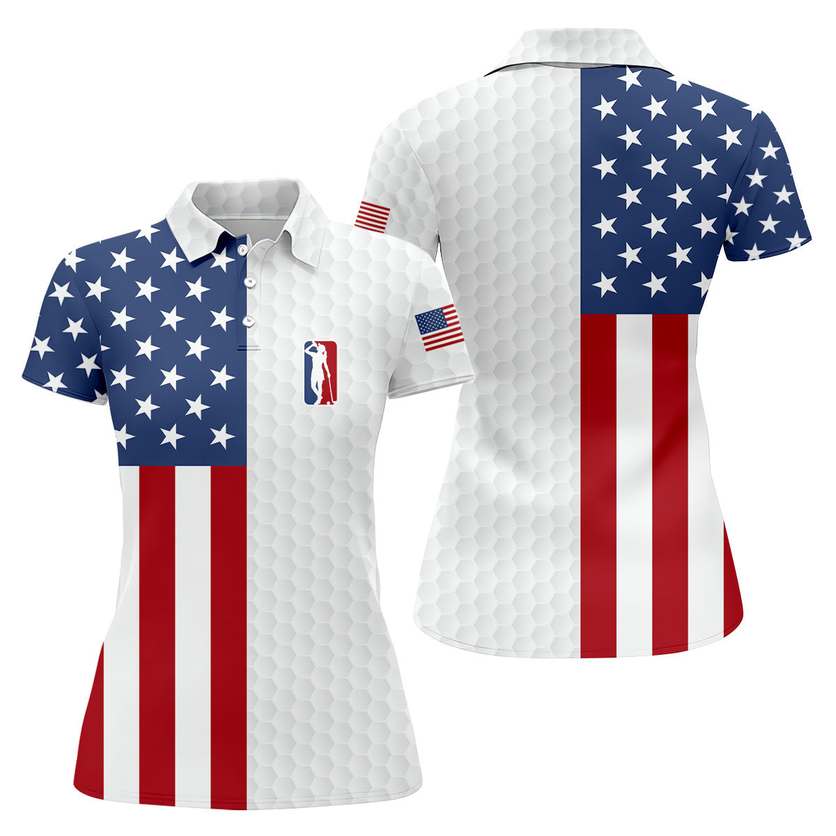 Funny Suck At Golf Drunk Golfer White Women Golf Shirt, 250 Anniversary USA Golf Shirt, Patriotic 4th Of July Golf Shirt