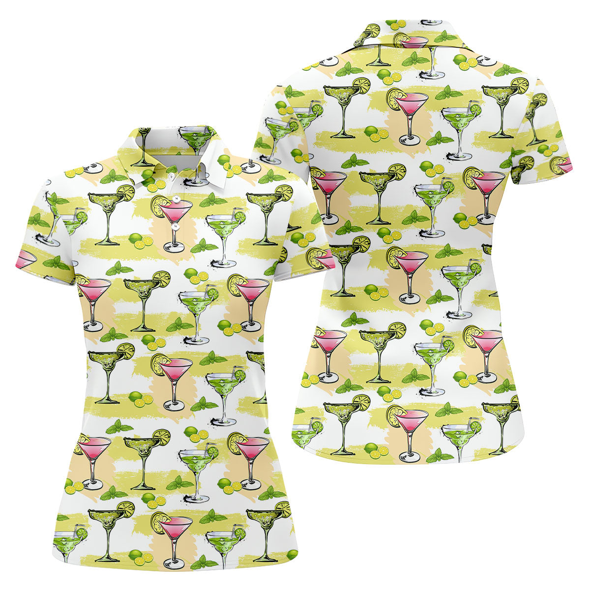 Cocktail Margarita Summer Party Women's Polo ShirtCinco De Mayo Celebration Fiesta Ladies Golf Shirt