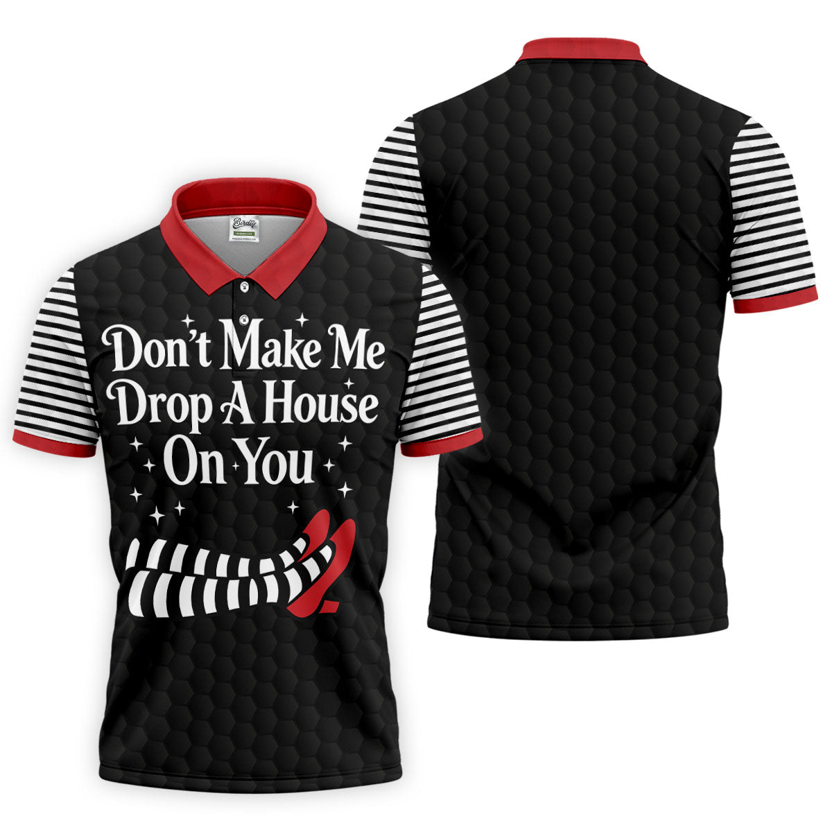 Don't Make Me Drop A House On You Polo Shirt, Halloween Golf Shirt, Mens Golf Apparel