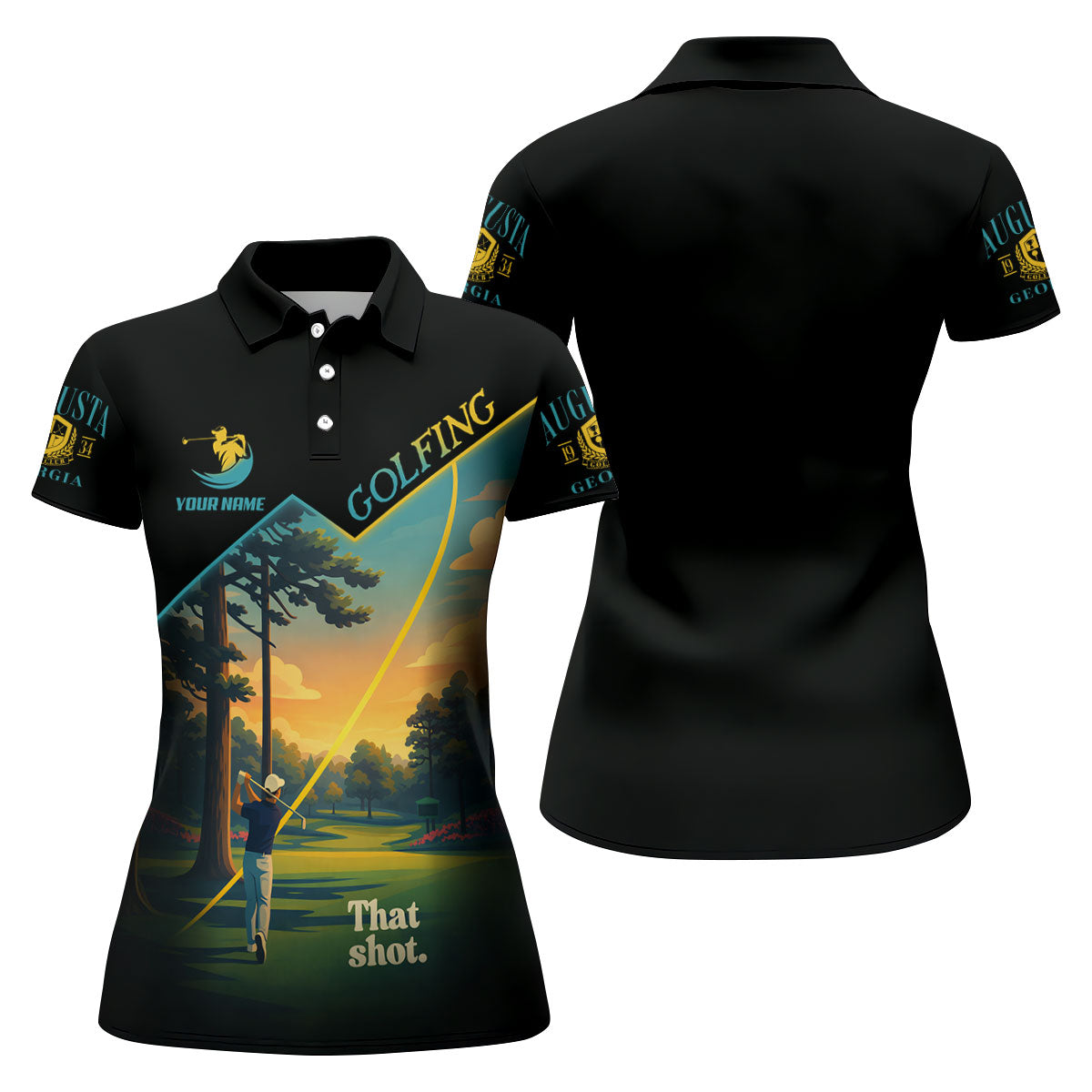 Augusta Georgia Golf Tournament Golf Shirt For Women, Performance Golf Shirt, Ladies Golf Shirts