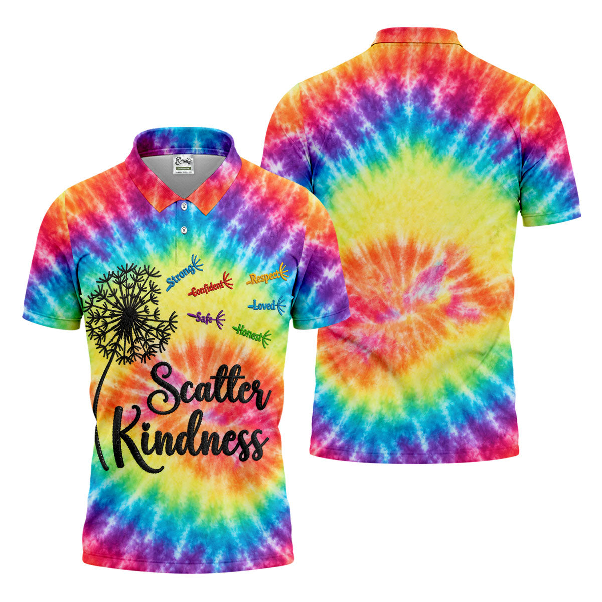 Scatter Kindness Suicide Awareness Polo Shirt, Mens Polo Shirts, Mens Golf Apparel