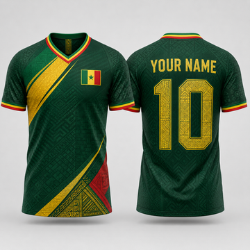 Senegal Football V-Neck For Men Football Lover, Senegal National Team Jersey, Soccer Fan Gift