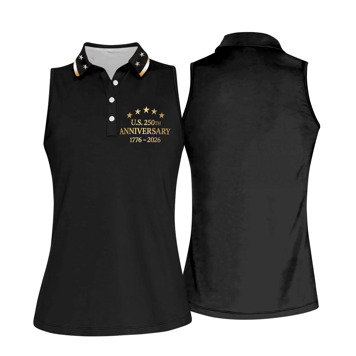 US 250th Anniversary 1776-2026 Golf Shirt For Women, Patriotic 4th Of July Golf Shirt