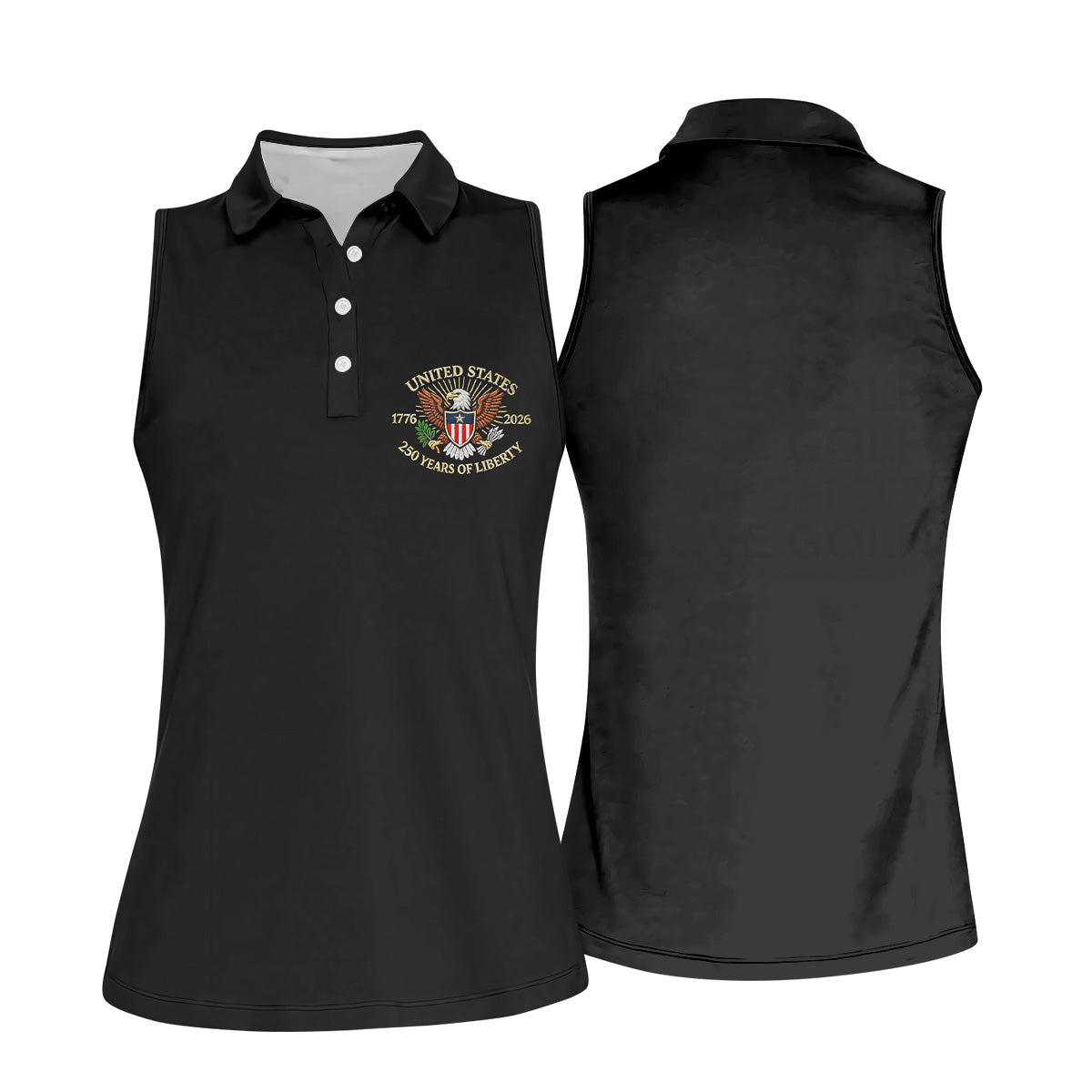 America Bald Eagle 250 Years Of Liberty Patriotic 4th Of July Golf Shirt, Golf Shirt For Women