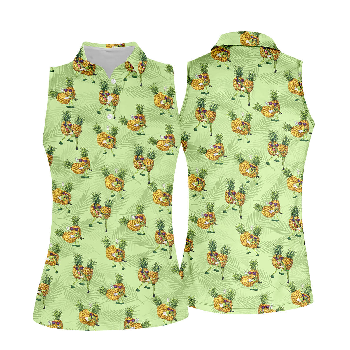 Pineapple Couple Naughty Position Fun Women's Golf Shirts, Valentines Golf Gift, Ladies Golf Polos