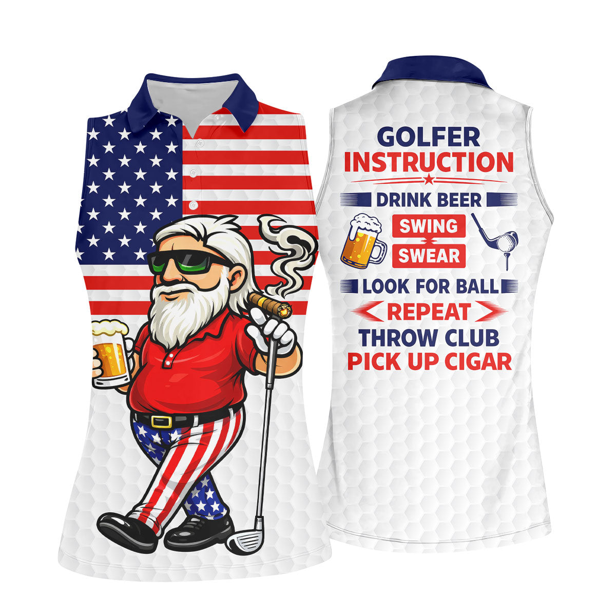 Swing Swear Look For Ball Repeat Patriotic 4th Of July Golf Shirt, 250 Years Golf Shirt For Women