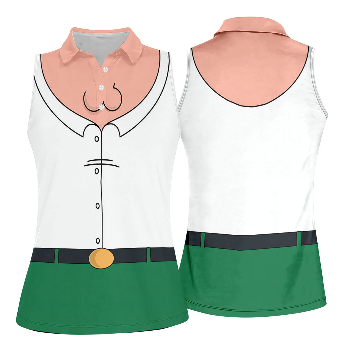 Funny Cartoon Costume Halloween Polo Shirt, Golf Polo For Women, Womens Golf Apparel