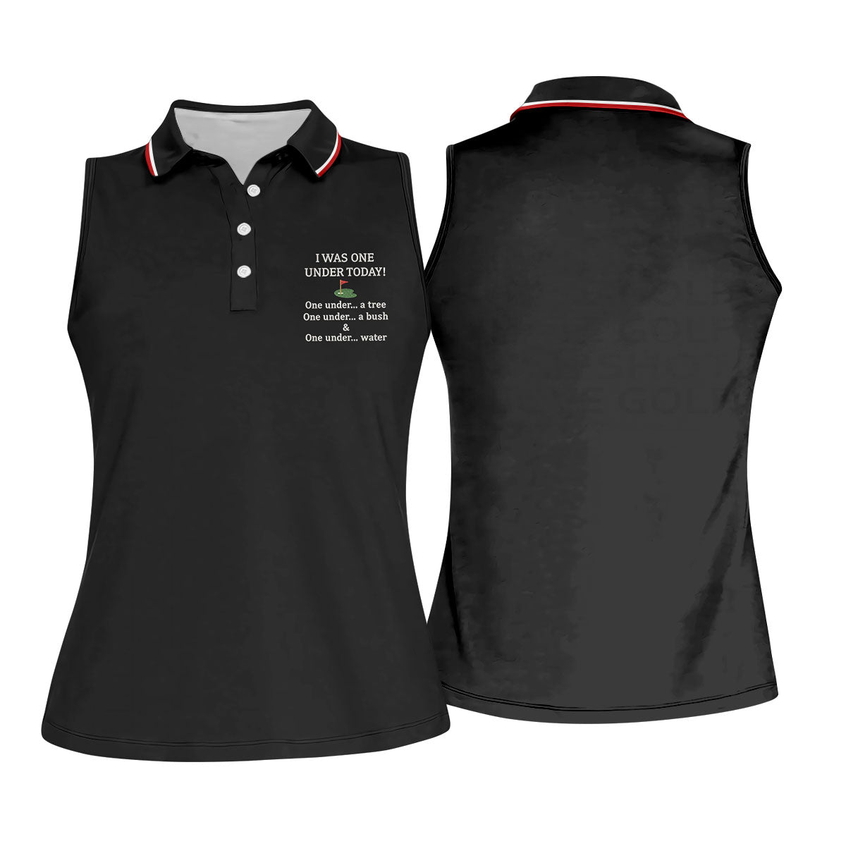 I Was One Under Today Black Golf Shirt, Funny Golf Shirt, Ladies Golf Tops, Golf Shirt For Women