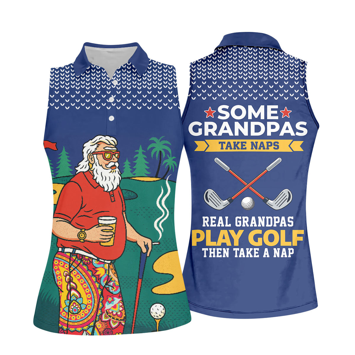Real Grandpas Play Golf Then Take A Nap Funny Golf Shirt, Ladies Golf Shirts, Golf Shirt For Women