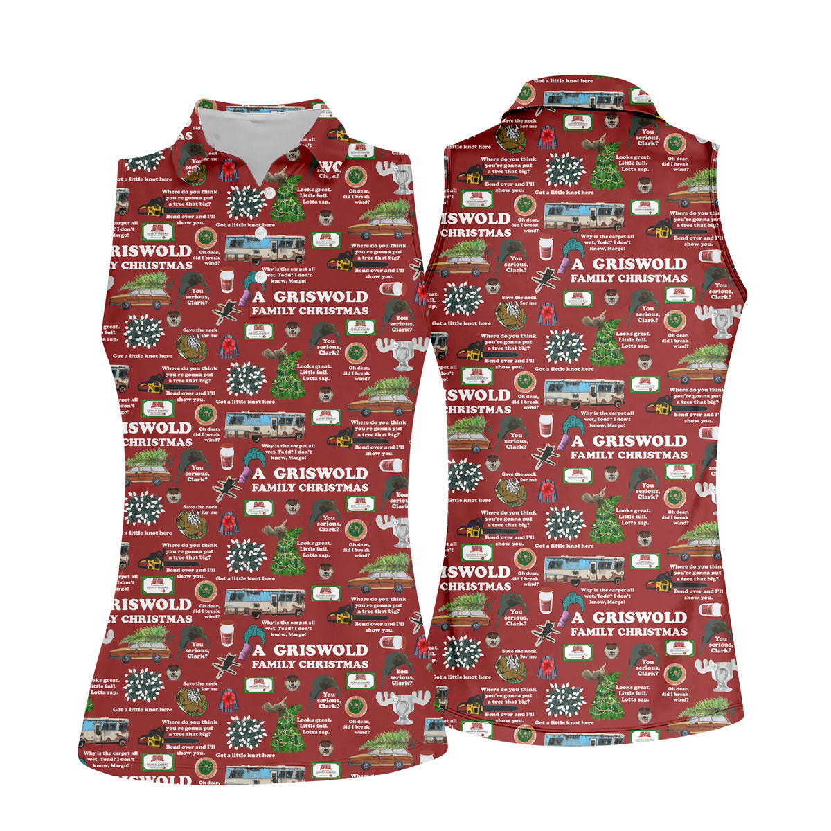 A Griswold Family Christmas Women's Golf Tops, Christmas Golf Shirt, Ladies Golf Polos, Golf Gift For Ladies