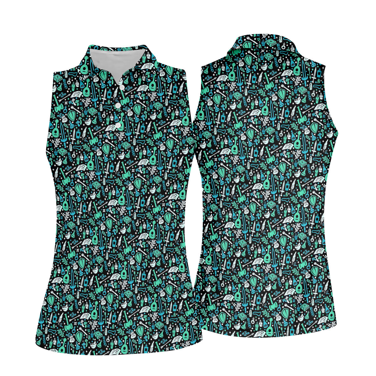 Mystic Items Dragon Game Women's Golf Tops, Women's Polo Shirt, Ladies Golf Shirts