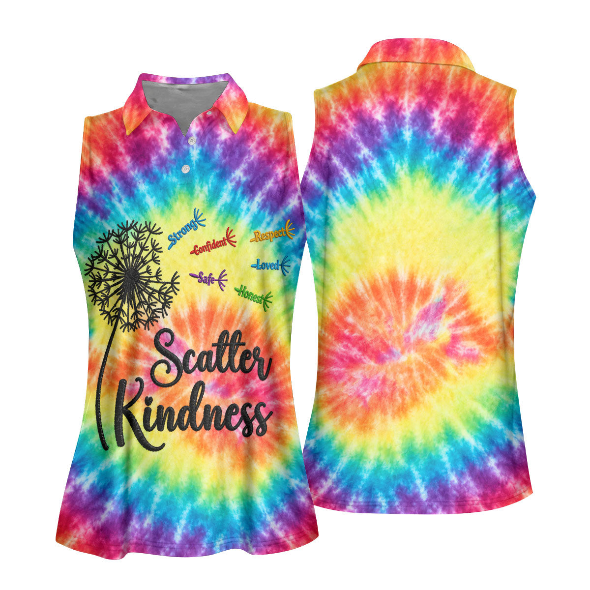 Scatter Kindness Suicide Awareness Polo Shirt, Womens Golf Tops, Golf Polo For Women