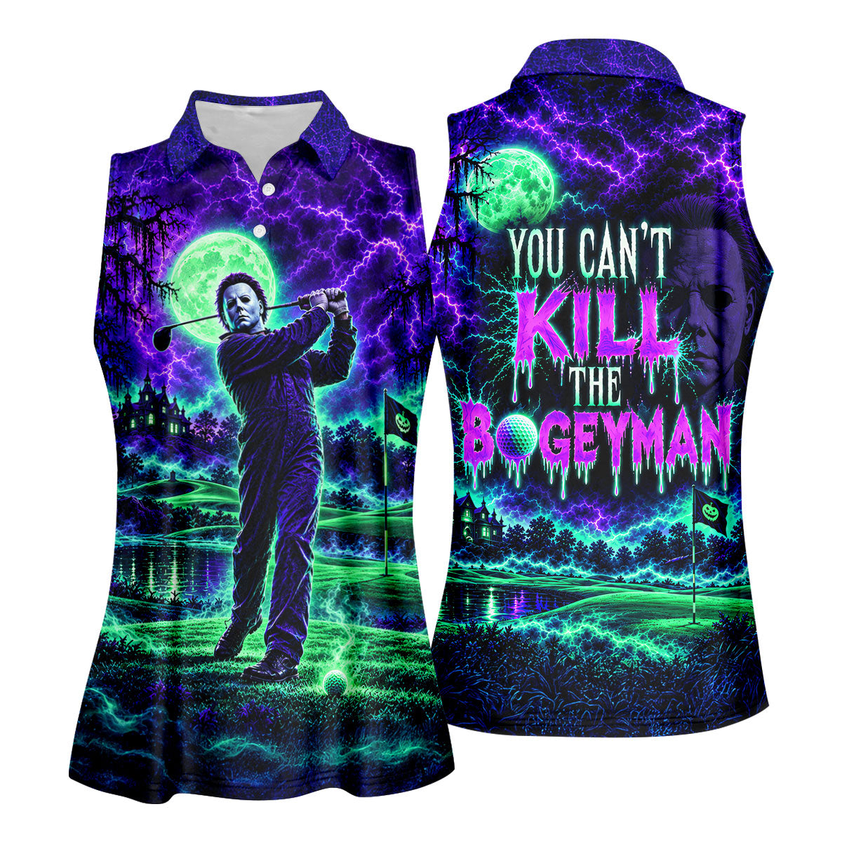 Halloween You Can't Kill The Bogeyman Horror Character Shirt, Womens Polo Shirt, Golf Wear
