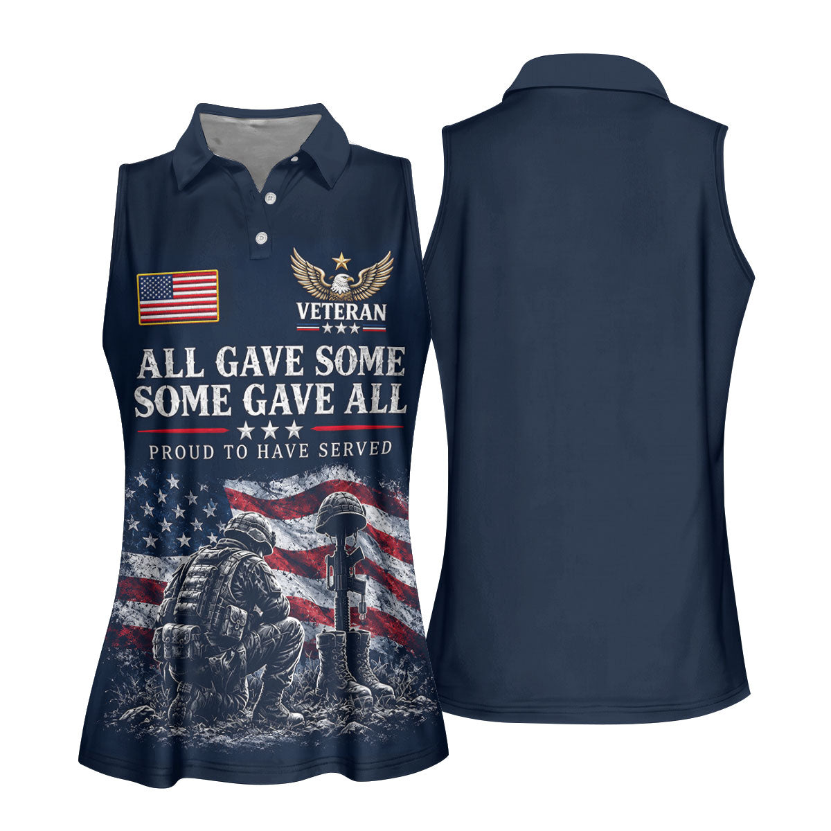 All Gave Some Some Gave All Polo Shirt, Veterans Day Golf Shirt, Golf Tops For Women