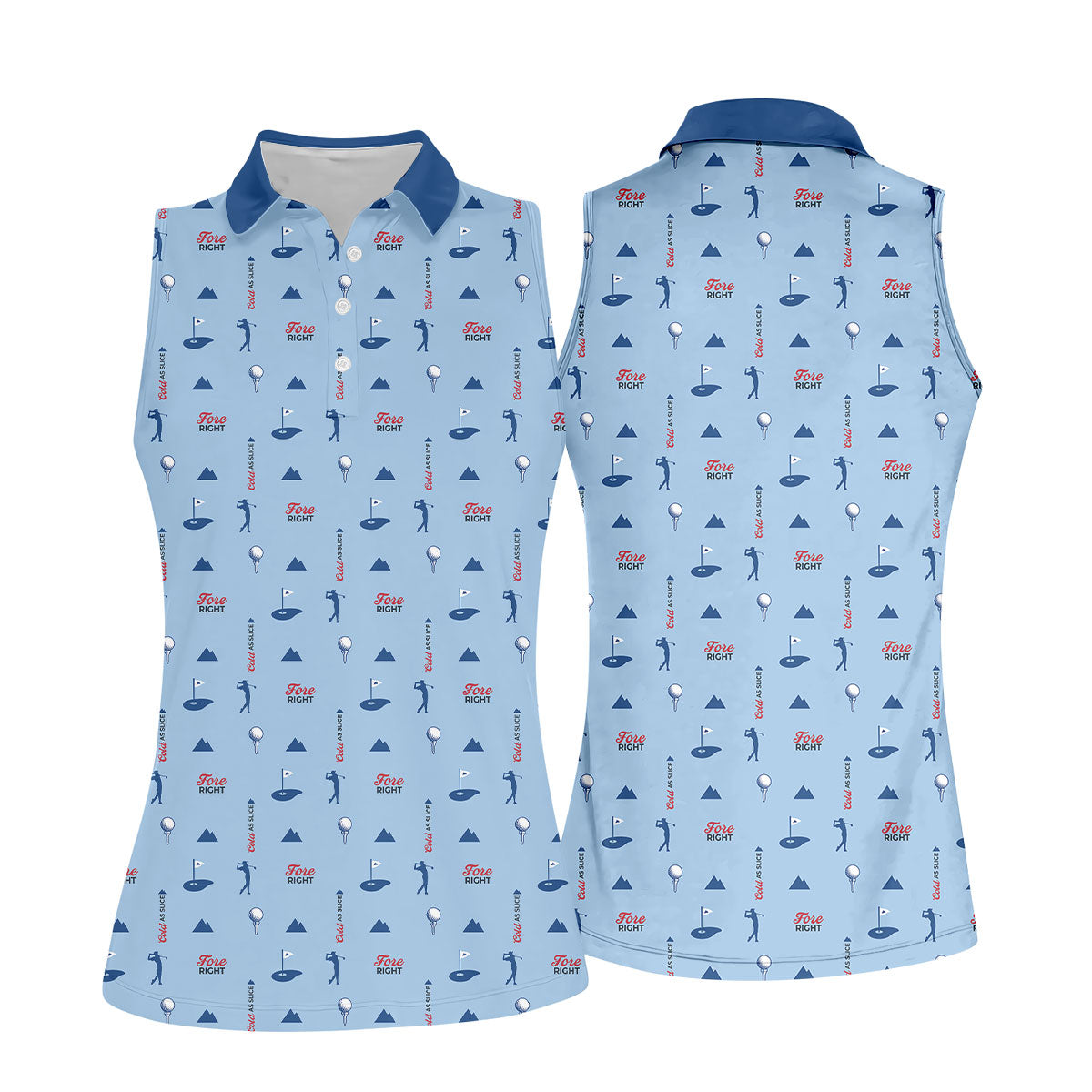 Fore Right Cold As Slice Golf And Beer Women Golf Top, Ladies Golf Shirts, Golfing Apparel