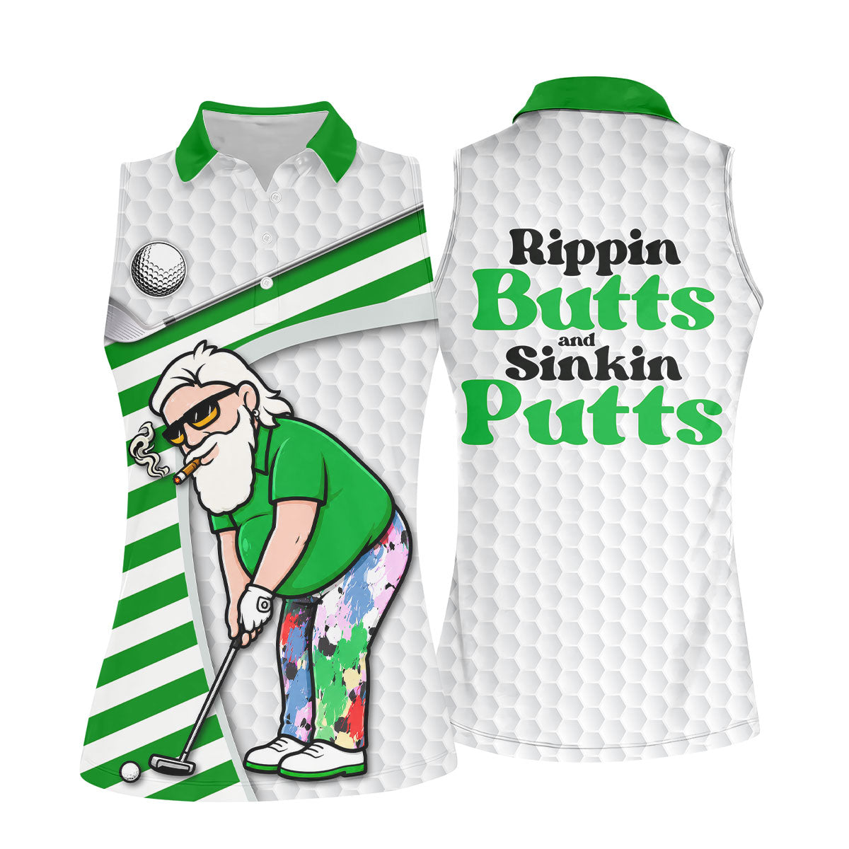 Funny Rippin Butts And Sinkin Putts Polo Shirt, Women’s Golf Polo, Golf Polo For Women