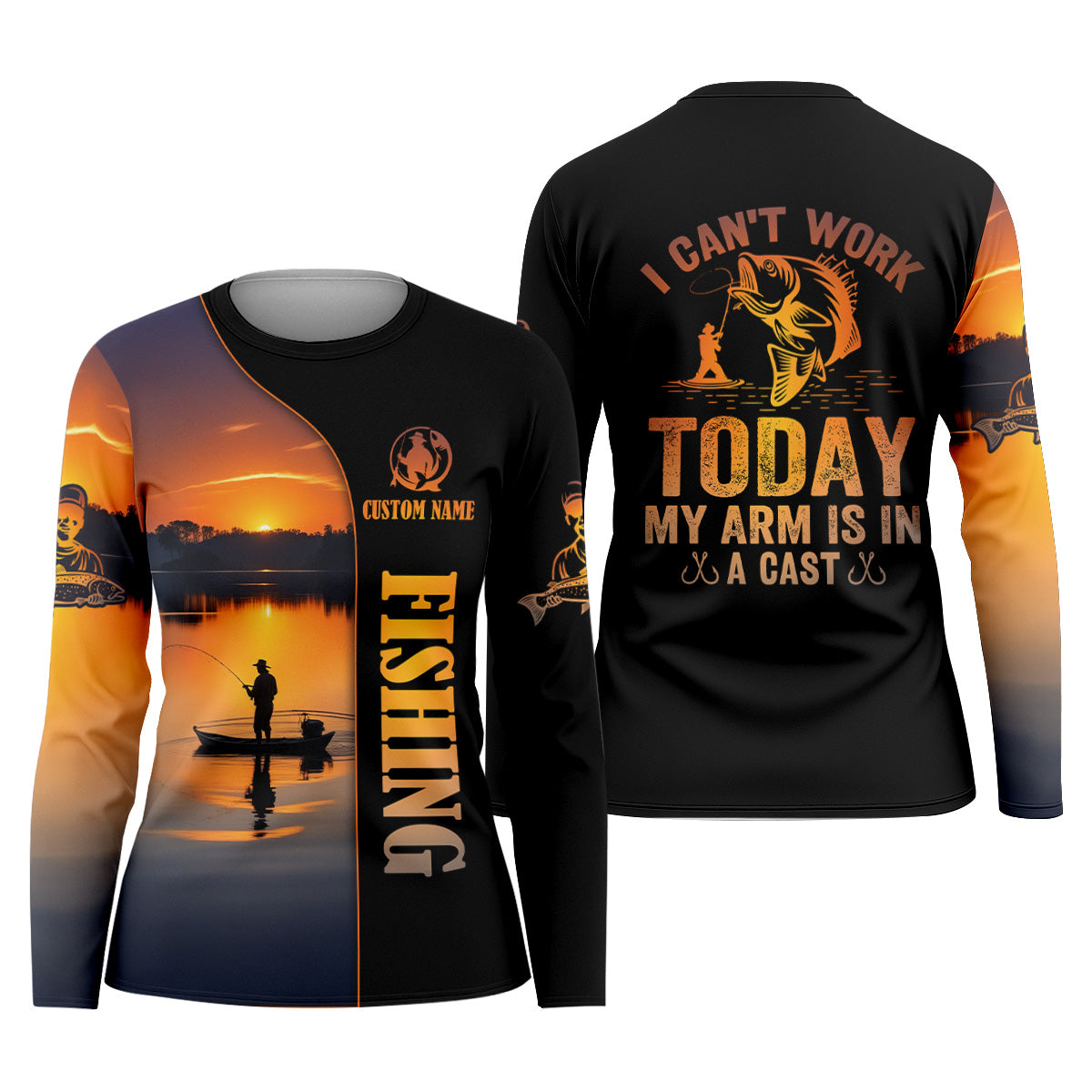 Sunset Fishing Shirt Long Sleeve, Hooded Sun Shirt, Women Fishing Shirt, Camo Shirts For Women