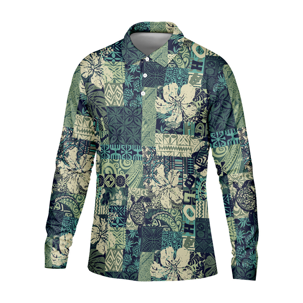 Tribal Aztec Pattern Fishing UPF Shirts, Tropical Floral Men Fishing Shirt, Gift For Fisherman