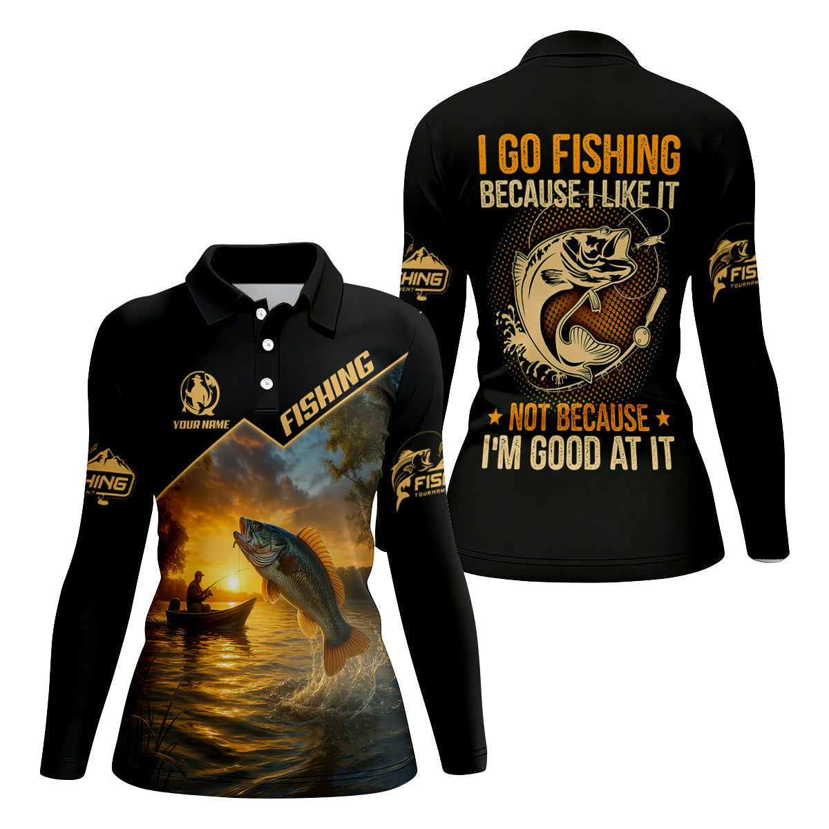 I Go Fishing Because I Like It SPF Shirt, Female Fishing Shirts, Funny Fishing Shirt