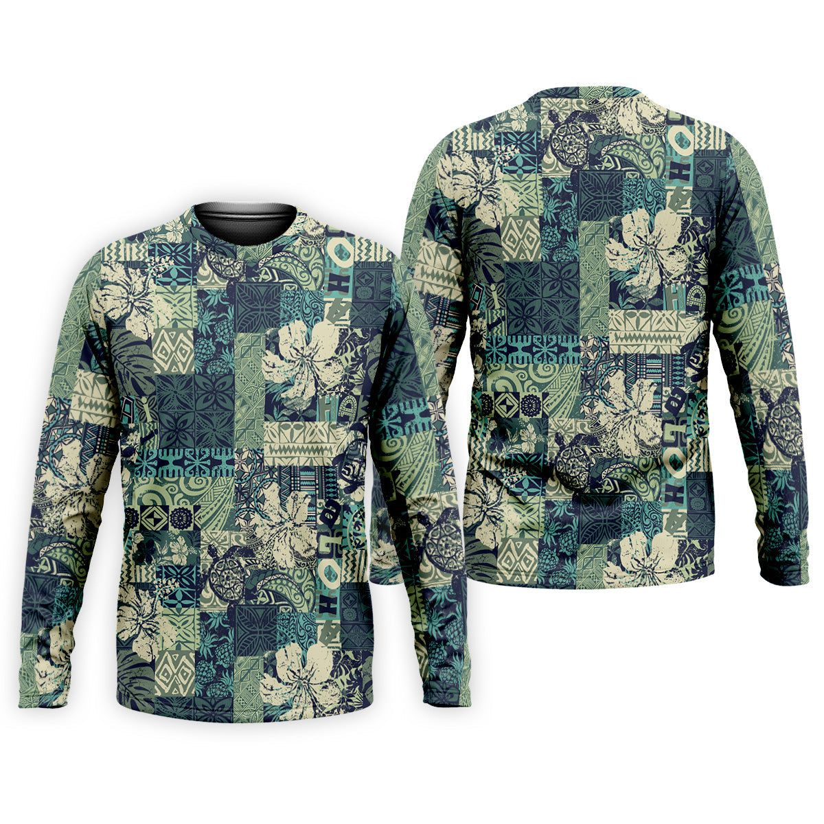 Tribal Aztec Pattern Fishing UPF Shirts, Tropical Floral Men Fishing Shirt, Gift For Fisherman