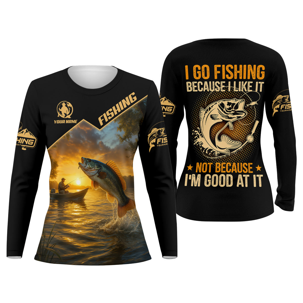 I Go Fishing Because I Like It SPF Shirt, Female Fishing Shirts, Funny Fishing Shirt